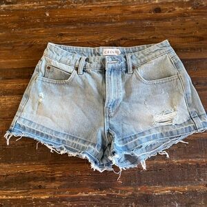 Cello Light Blue Distressed Denim Cutoff Shorts XS